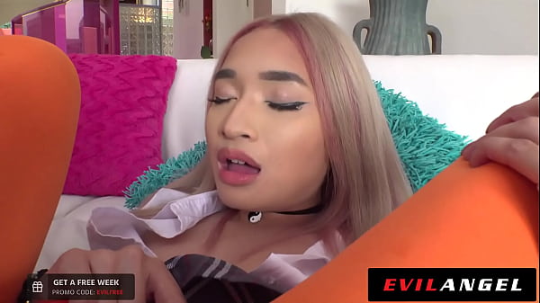 Asian Cutie Fucked In Her Torn Leggings - Evil Angel