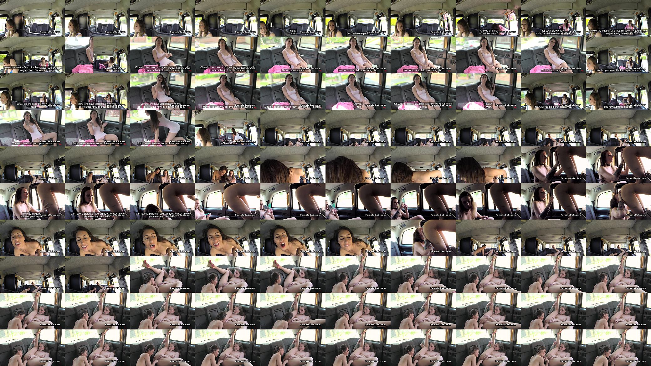 Fit lesbian babe has fingering sex in cab 预览图