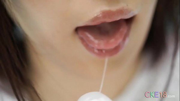 Japanese babe Yui seductively licking and teasing herself with vibe