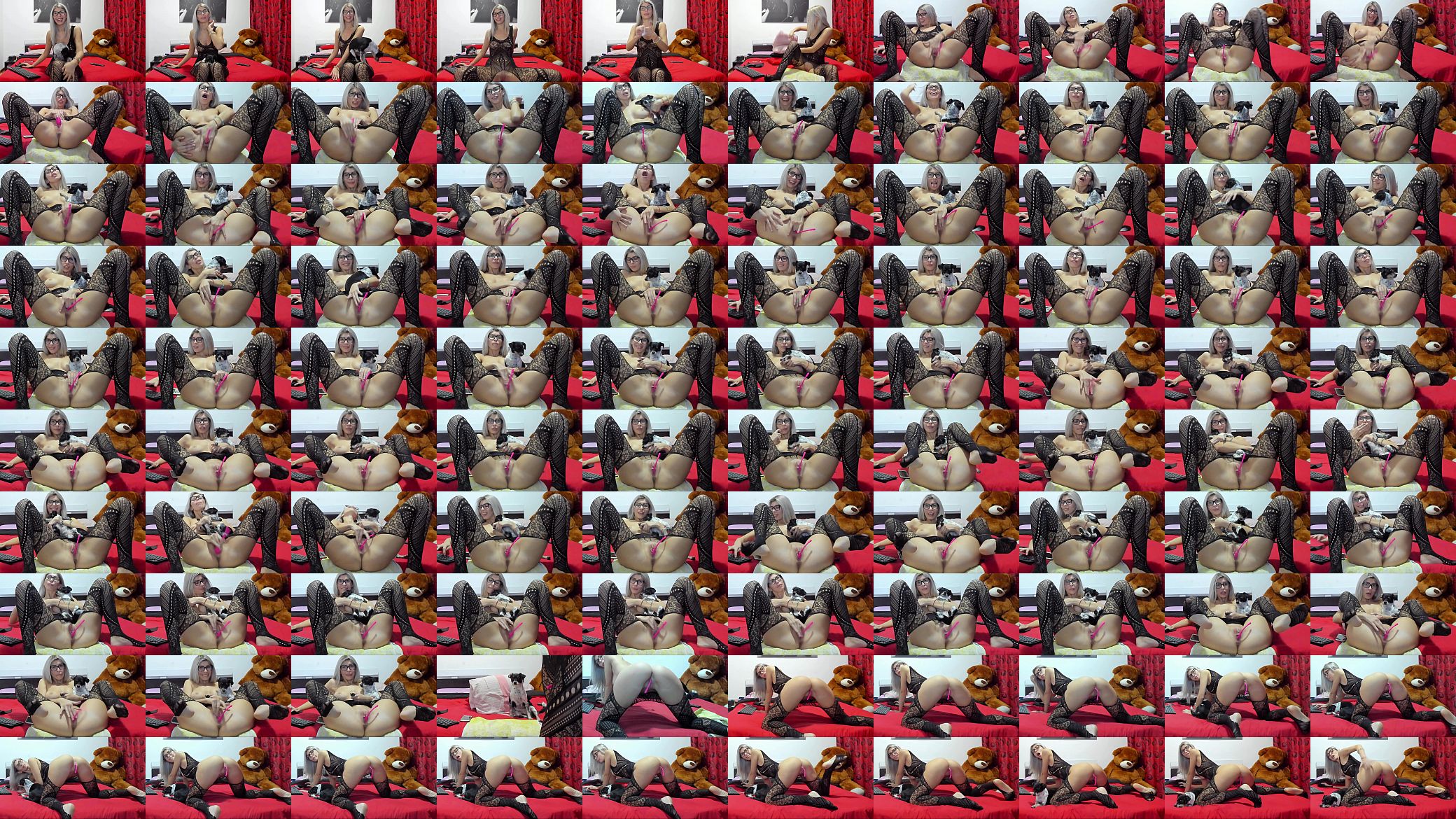 Nasty blond girl squirts &amp; my lit doggy spy`s on me lool 预览图