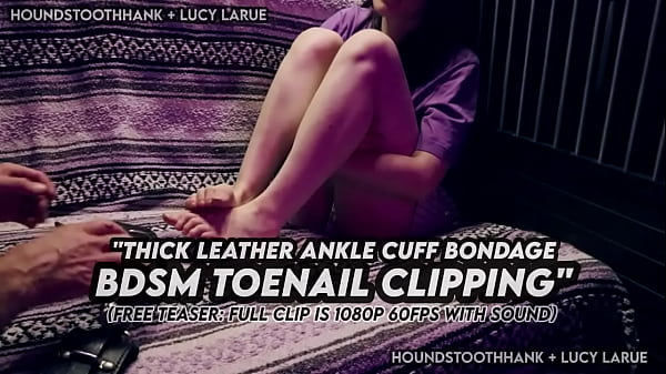 Thick Leather Ankle Cuff Bondage BDSM Toenail Clipping