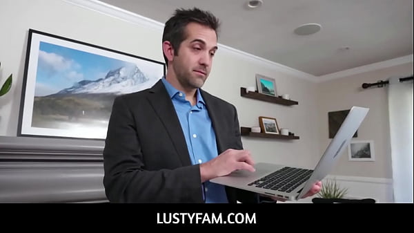 LustyFam  -  Hazel Moore making her stepdad Donny Rock hard and rough