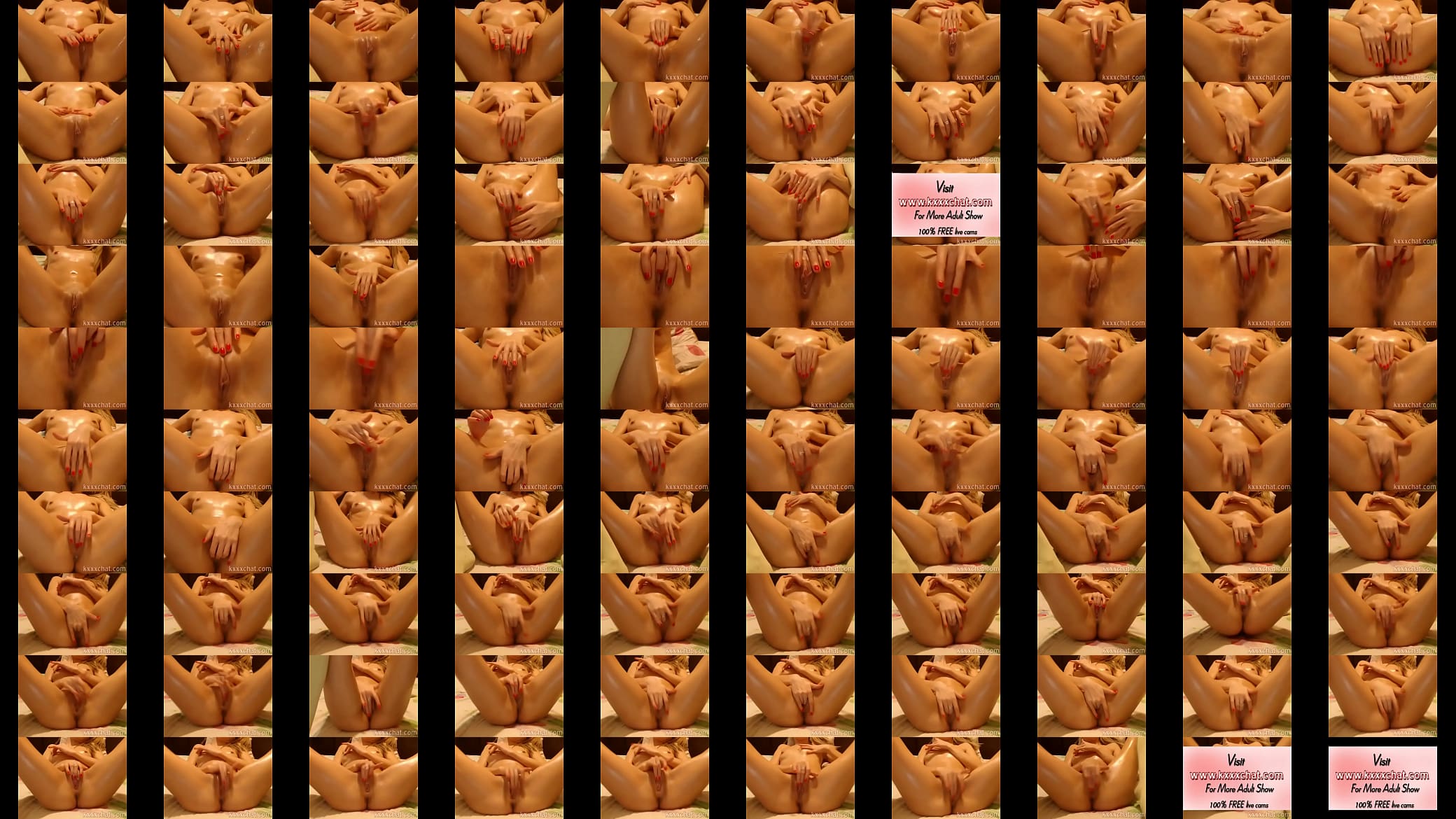 Beautiful blonde toying with her pussy 预览图
