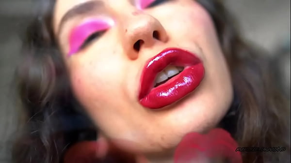 Tender naughty red kiss