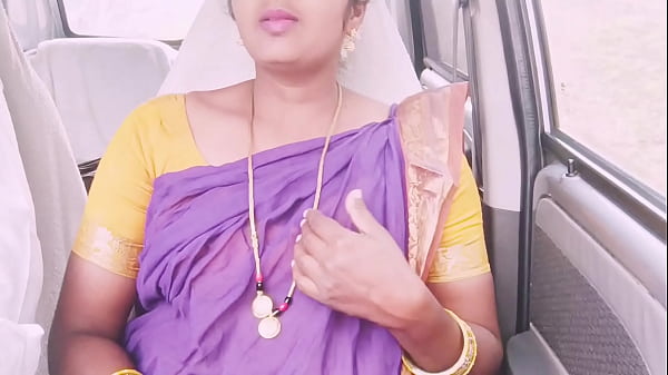 Indian maid car sex Telugu dirty talks.