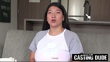 i ended up titty fucking this massive boobs latina in her insane casting debut 