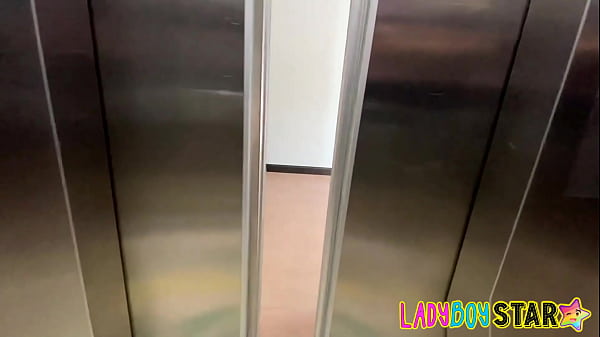 Ladyboystar - Tall redhead ladyboy in white lace dress sucks my dick POV