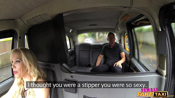 Female Fake Taxi Shocked Firemans hose gets drained