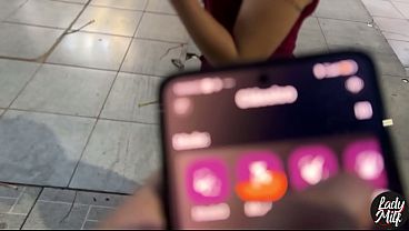 She goes out on the street without panties to have an orgasm in the square and then has sex all wet.