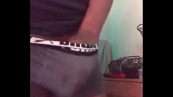 Download Video - Showing off bulge and playing with cock