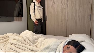 A horny Latina takes her best friend's boyfriend's huge cock deep into her tight, wet pussy until she cums