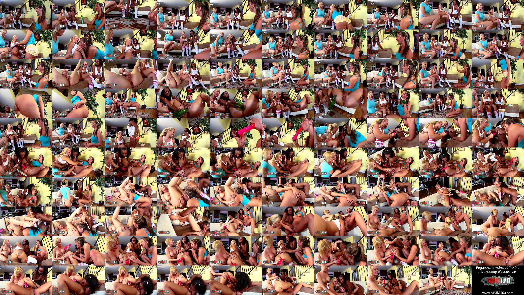 Black and blond in a big tits quatuor lesbian version 预览图