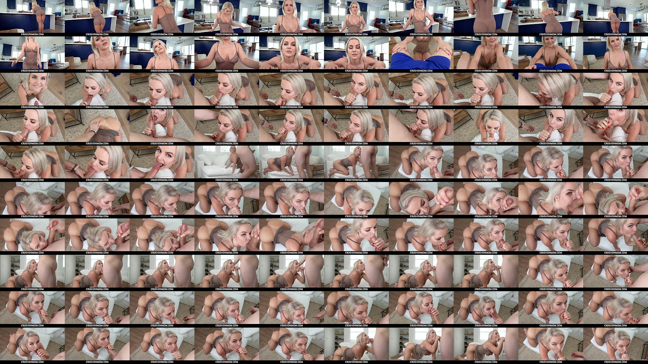 CrushonMom - Slutty blonde MILF stepmom Slimthick Vic has to suck her stepsons big dick 预览图