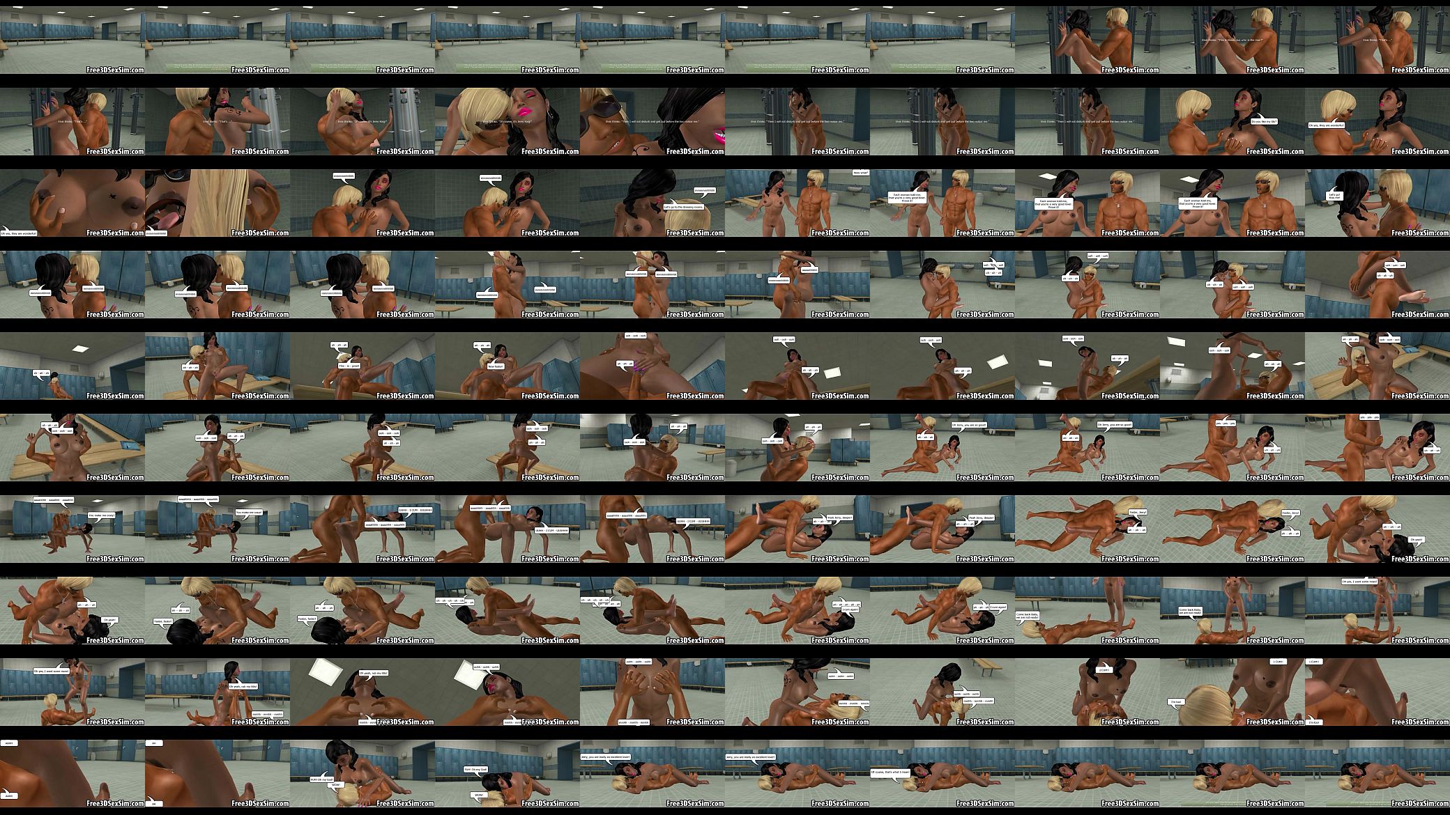 Foxy 3D cartoon babe getting fucked in the showers 预览图
