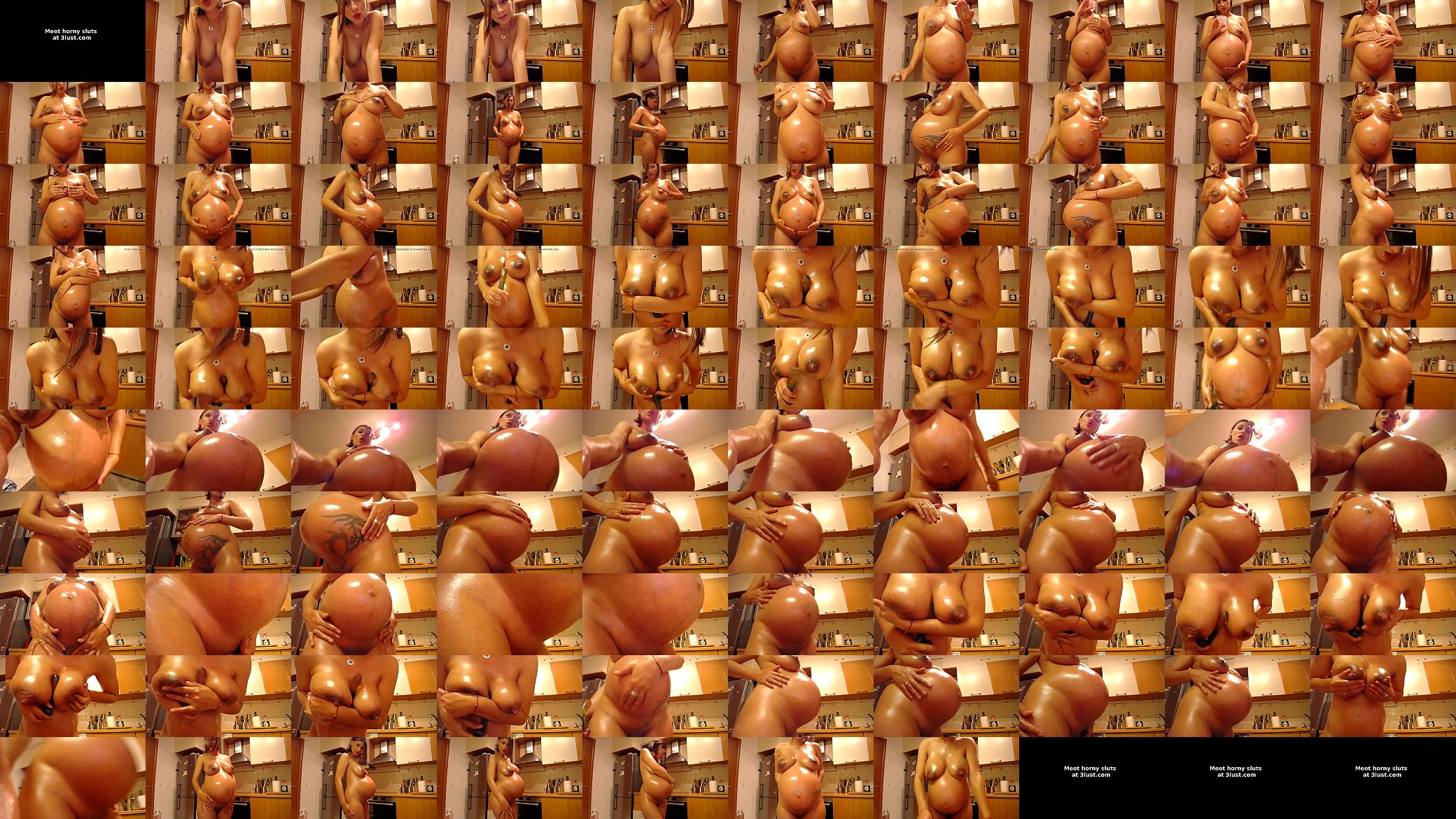 Babe In 8-9 Month Pregnant Oil Body On WebCam (TeRRiFieR) 预览图