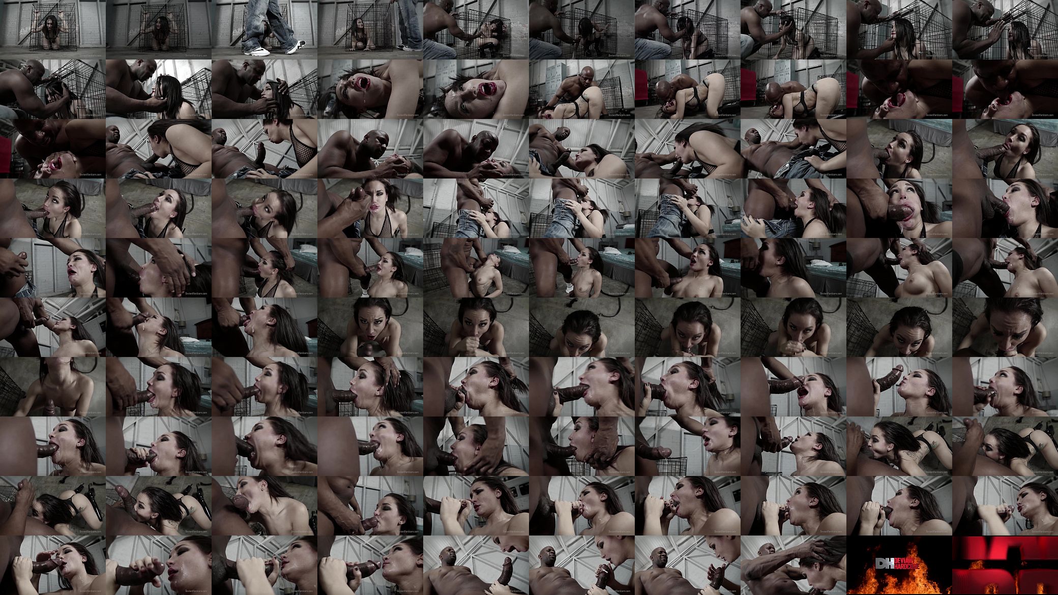 Caged Gabriella Paltrova sloppy BBC blowjob 预览图