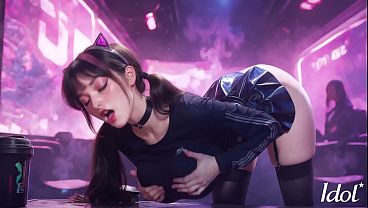 Japanese Idol Slut Bouncing While Getting Creampied by Manager After Concert.[AI]