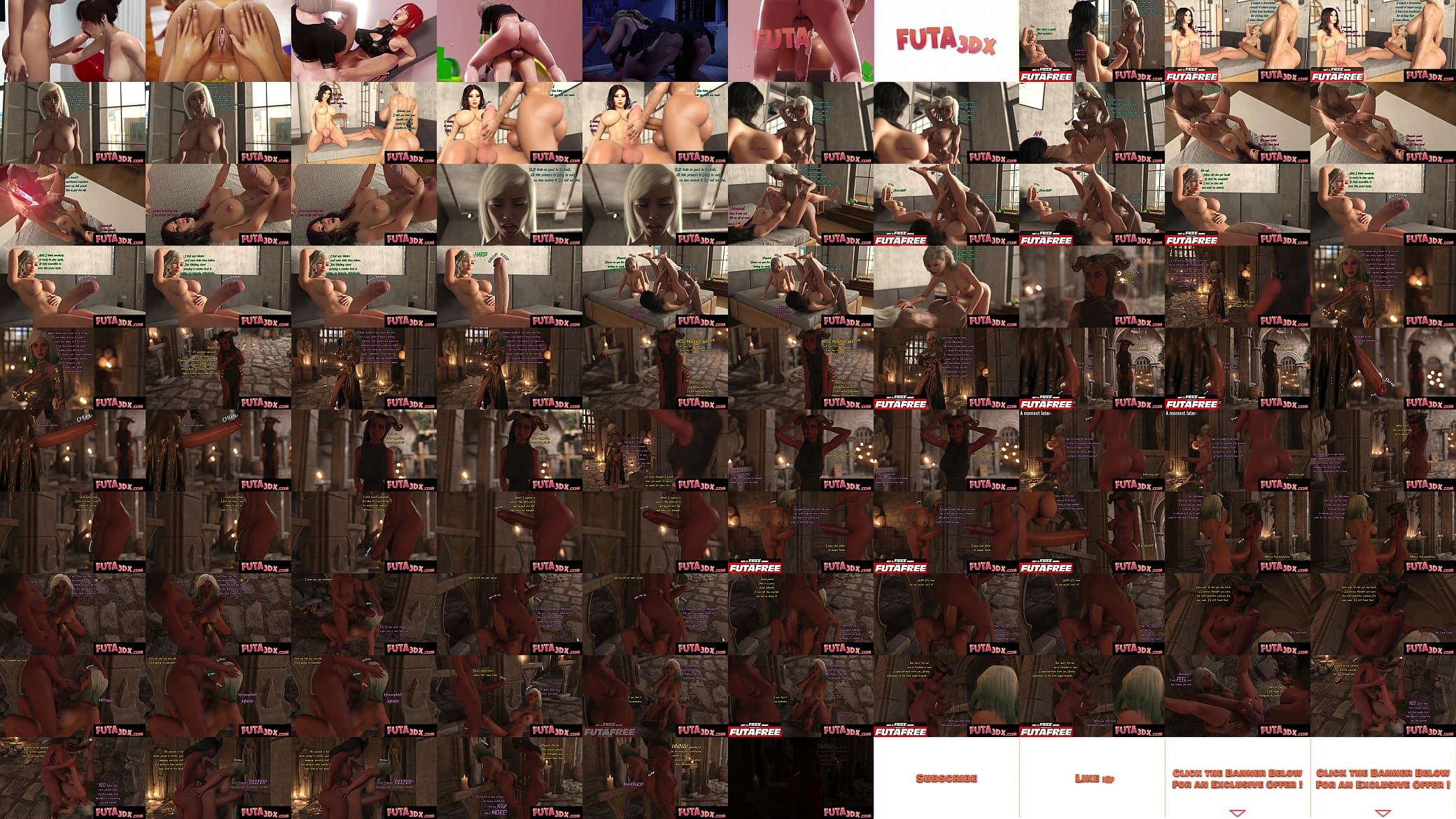 Futa3DX - Horny &amp; Primed Succubus Futa Babes Fucking Hard 预览图