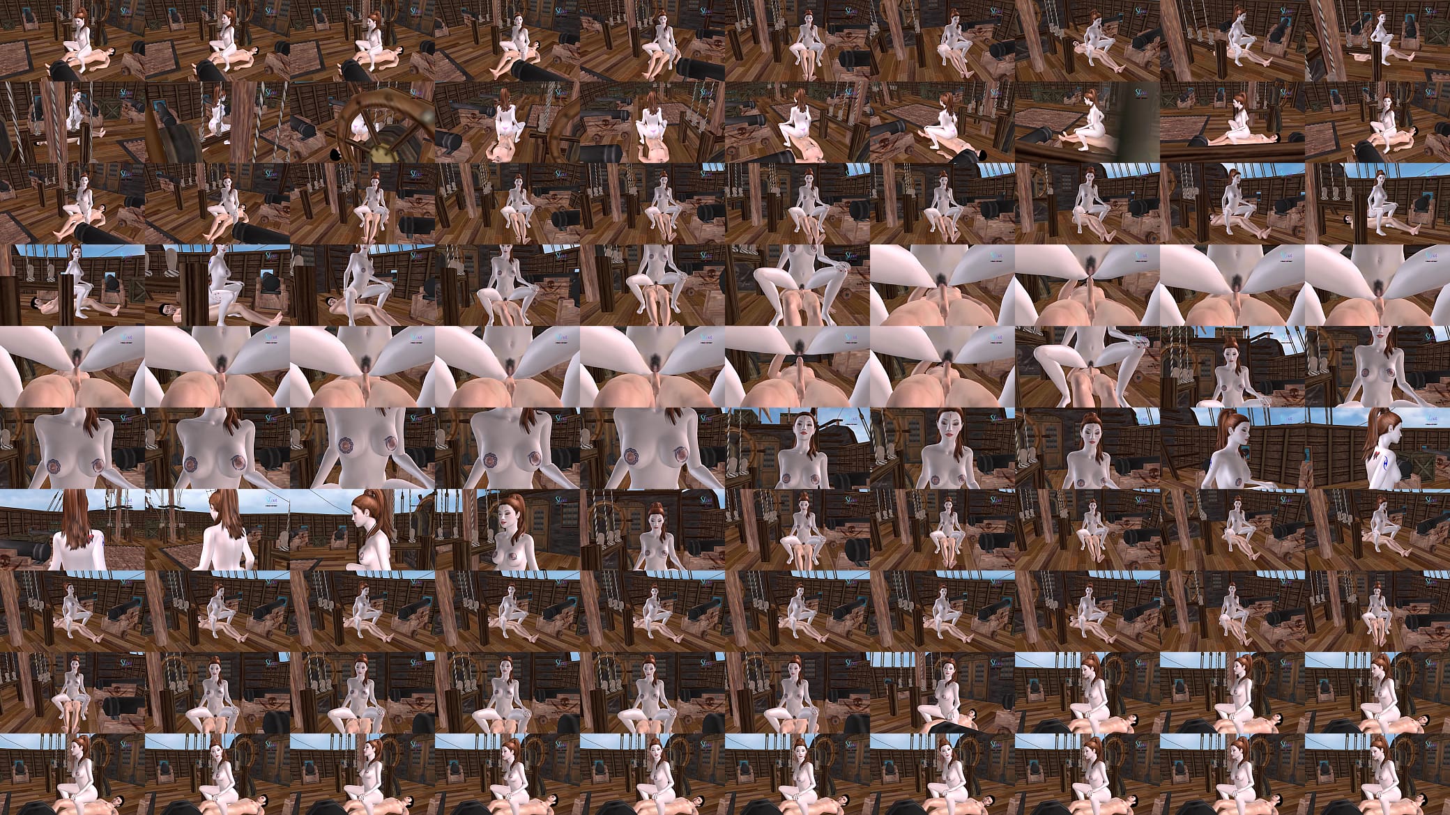 Animated 3d cartoon porn video of a cute girl raiding dick in cowgirl position and Anal cow girl position 预览图