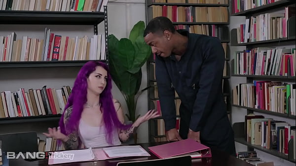 Trickery - Inked Purple Hair Punk Teen Tricks Janitor Into Sex