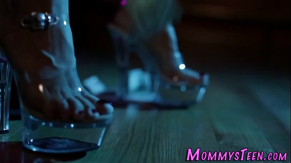 Lesbian milf rubbing teen