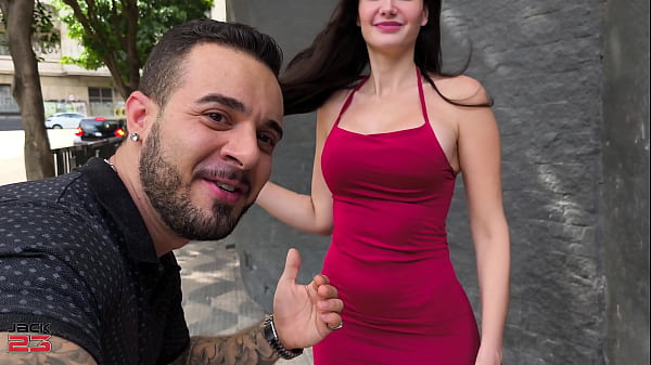 street pickup brazilian girl with hairy pussy and big booty get fucked hard by a monster cock
