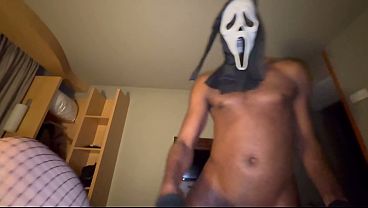 Maddison black gets stabbed by bbc in scream mask with huge cock