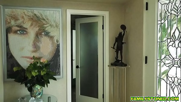 Lily Jordan blind folded and double team by two cocks
