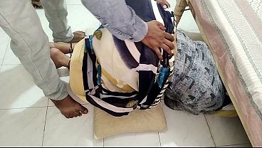 Stepmother got stuck under the bed, stepson her after seeing her ass xxxx