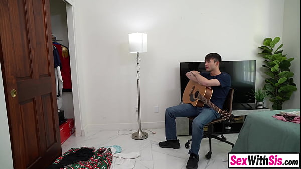 Gorgeous teen stepsister takes over stepbros room with rough sex