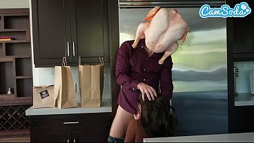 Hot Wife Stuffed By Big White Cock Before Family Thanksgiving