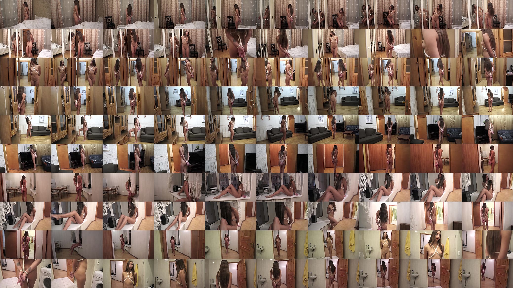 Mi. Walking around the apartment in bondage 预览图