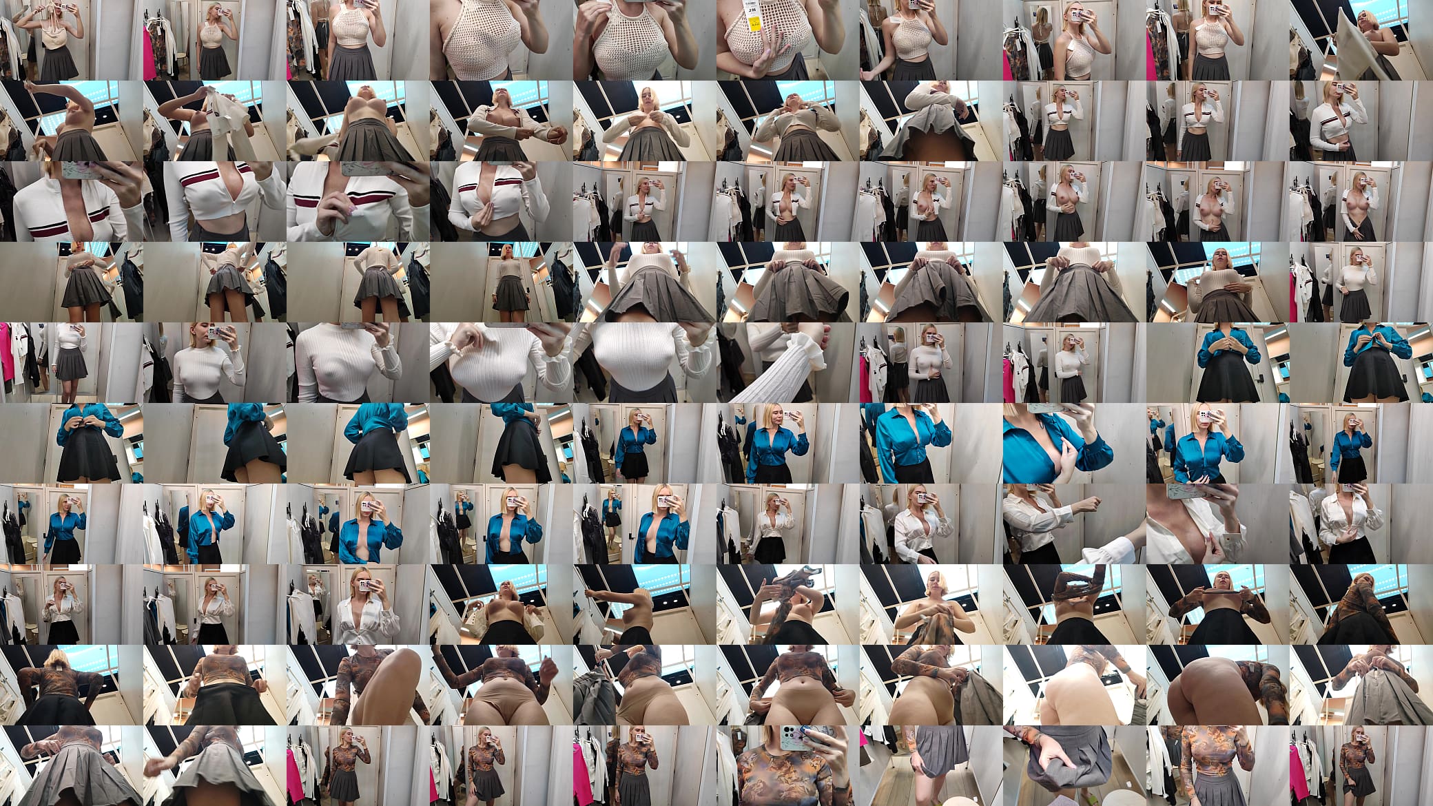 Fitting Room Show &ndash; Sheer Fabric, No Panties, Big Curves. 预览图