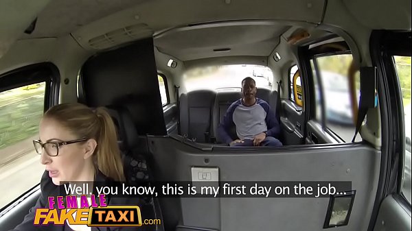 Female Fake Taxi Back seat blowjob from busty blonde driver for lucky stud