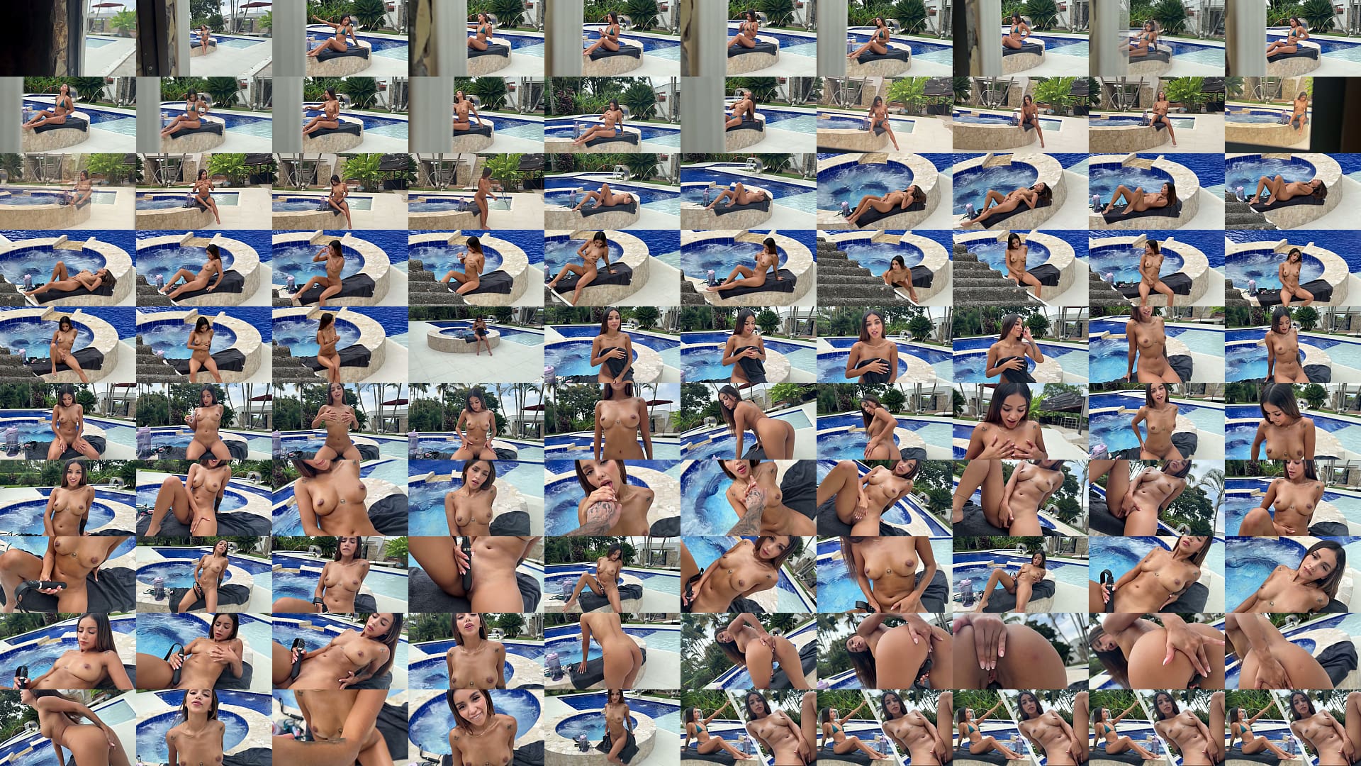 Voyeur: My stepbrother gets hard watching me masturbate by the pool 预览图