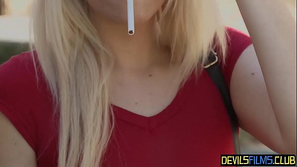 Blonde babe cockriding her black boyfriend