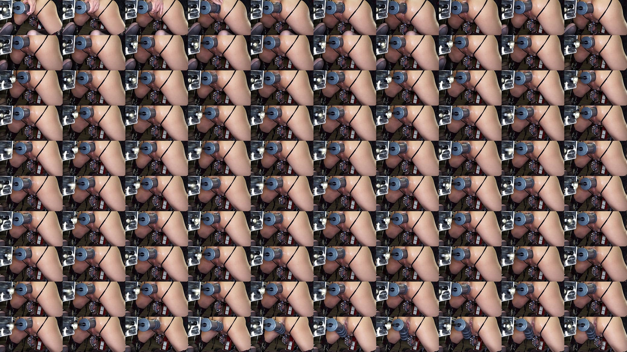 Machine fuck anal masturbation with Doc Johnson B-10 Warhead 预览图