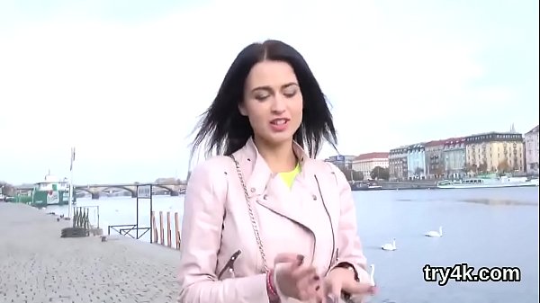 Fervid cutie gives a blowjob in pov and gets narrowed snatch poked